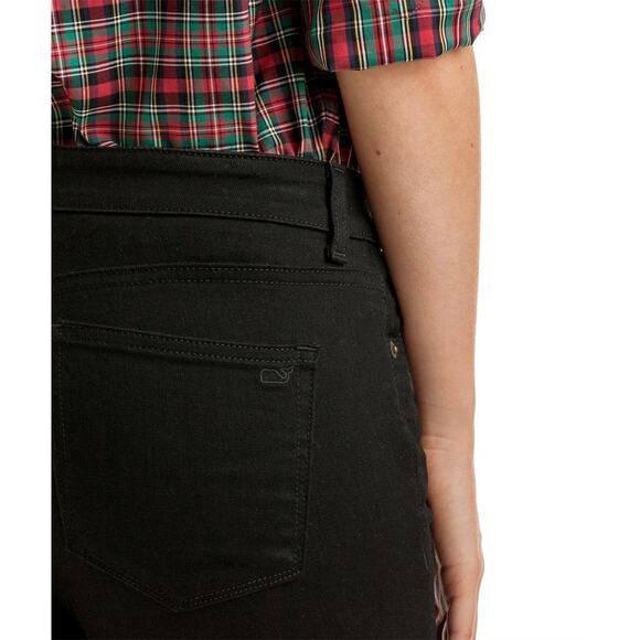 NWT Vineyard Vines Black Skinny Jeans Jet Black sz 16 career casual preppy ankle - Picture 5 of 12